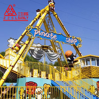 Manège Bateau Pirate à Grande Inclinaison de 65 Degrés, 36/40 Places, pour Parc d'Attractions Extérieur, Peinture Personnalisée, Bateau Canard