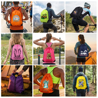 Sac à cordon personnalisé par le fabricant, sac à cordon en nylon de haute qualité, sac en nylon écologique imperméable pour la salle de sport et le fitness