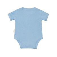 Mono de Bebé Azul Cielo de Diseñador para 0-12 Meses, Ropa de Verano de Manga Corta, Body de Algodón Orgánico para Bebé CHOCHO, Venta al Por Mayor