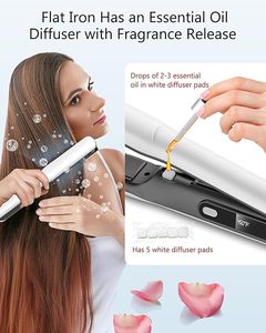 Professional 2-in-1 Titanium <strong>Hair</strong> <strong>Straightener</strong> Curler Beach Waver Combo Cool Air Fan Technology <strong>for</strong> Women <strong>Thick</strong> Curly <strong>Hair</strong> - Product Image 2