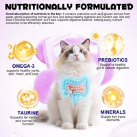 Friandises pour chats Oimmal Cat Crunchy Creamy Soft Chews, compléments alimentaires sains, 15 en 1, multivitamines pour chats, pour soutenir le système immunitaire et la digestion