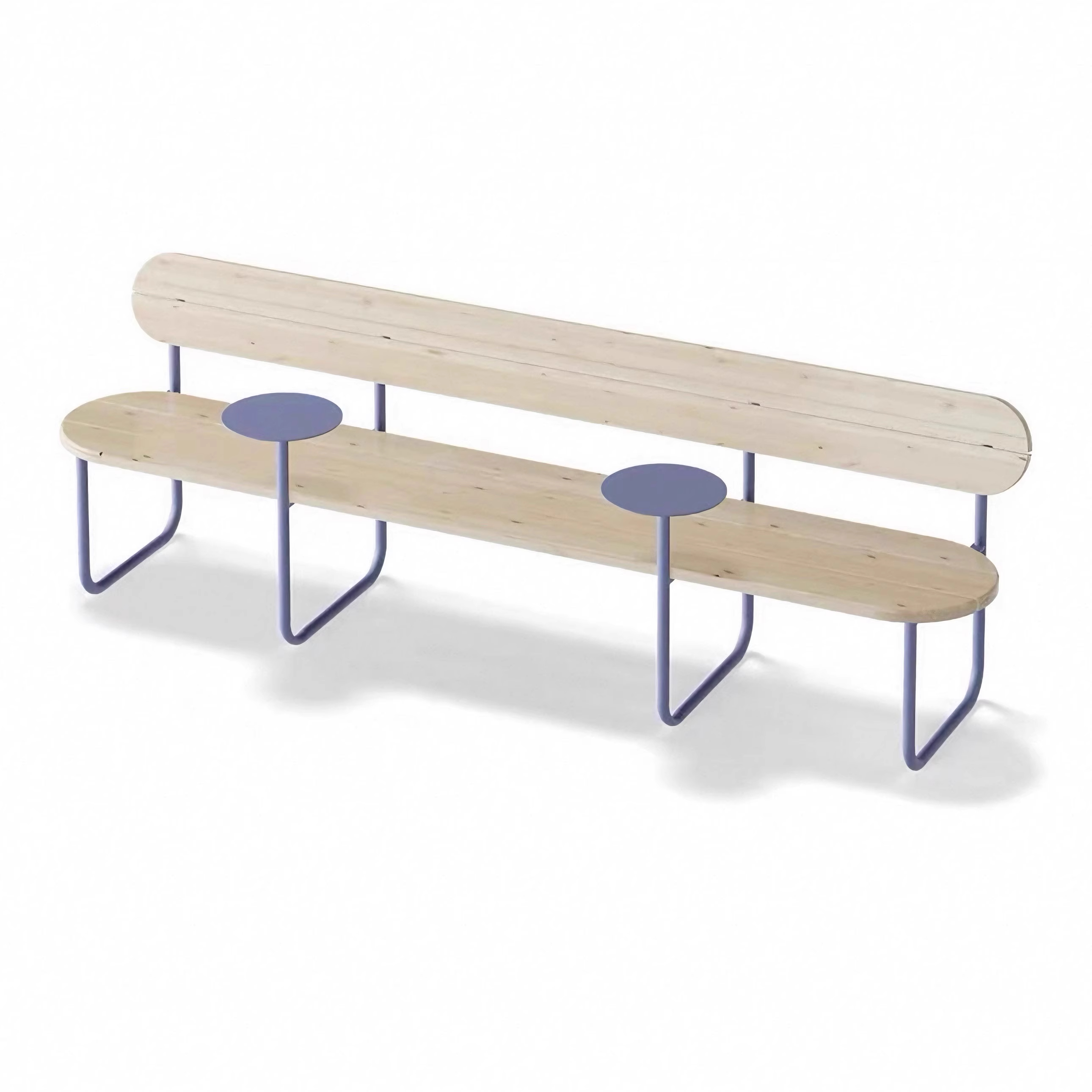 Chaise avec dossier en fer forgé et bois massif, hauteur d'assise 300*80*45.