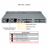 Serveur Hyper Rack Supermicro SYS-112H-TN 1U Intel Xeon 6 DDR5 NVMe PCIe 5.0 pour l'informatique cloud d'entreprise