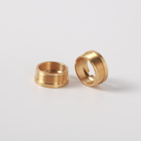 Pièces de précision en laiton usinées CNC, manchon à épaule fileté en laiton, composants en laiton non standard pour assemblage mécanique