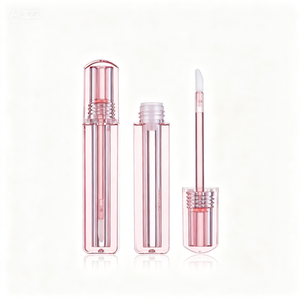 Tube de brillant à lèvres rose carré de 4 ml, tube vide pour brillant à lèvres, emballage cosmétique, flacon transparent pour brillant à lèvres, emballage pour lèvres - Product Image 2