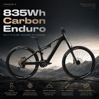 Vélo de montagne électrique à suspension intégrale en fibre de carbone Bafang M560 29 pouces à moteur central