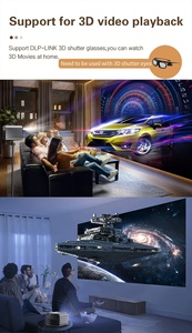 Proyector de Video Profesional HaoMing X5 1080P FHD 4K <span class=keywords><strong>Max</strong></span> con Luz LED, DLP Link 3D, Altavoces Duales, Bluetooth, para Cine en Casa, <span class=keywords><strong>Android</strong></span> - Product Image 4