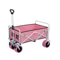 Chariot de transport pliable et réglable à 4 roues, 260L, pour le shopping, la vente ambulante, les pique-niques, les marchés nocturnes, les voyages et le camping – Vente en gros à prix réduit