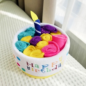 ของตกแต่งงานวันเกิดสุนัขขายส่ง ของเล่นซ่อนหา ของเล่นตุ๊กตาขนนุ่มแสนสนุก ของเล่นเค้กวันเกิดสุนัข - Product Image 3
