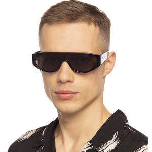 Venta caliente <span class=keywords><strong>Retro</strong></span> Punk Style UV400 Gafas de Sol de alta calidad de una pieza Deportes al aire libre Gafas para hombres Mujeres Azul Blanco Oro PC - Product Image 1