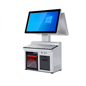 <span class=keywords><strong>Caja</strong></span> <span class=keywords><strong>Registradora</strong></span> Táctil de Doble Pantalla Todo en Uno Tipo Canal, Sistema de Gestión de Códigos de Barras <span class=keywords><strong>para</strong></span> Supermercados SJ-T6 - Product Image 1