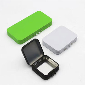 Square Tinplate <b>Box</b> Container Cartridge Candy Edibles Hinge Can Packaging Child Resistant Proof Resist Tin Case - Product Image 4