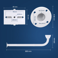 Accessoires CCTV L Styles 80CM Support mural en alliage d'aluminium pour caméra de surveillance