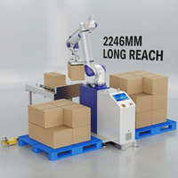 Paletizador Robótico JINWEI DS-CR45 de 45 kg y 1947 mm, 6 Ejes, ISO 10218, CE, UL, 8 piezas/min, IP67, para Líneas de Producción Industriales de Alta Resistencia