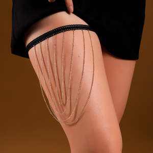 Go Party Chaînes de Jambes <span class=keywords><strong>Femme</strong></span> Serpent Cristal Plage Sexy Chaîne de <span class=keywords><strong>Corps</strong></span> Bijoux Multicouche Gland Strass Perle Chaîne de Cuisse - Product Image 5