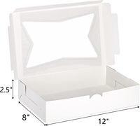 Boîtes de papier de boulangerie couleur personnalisée écologique facile à assembler fenêtre transparente pâtisserie Desserts Cookie Treat Cupcakes boîtes