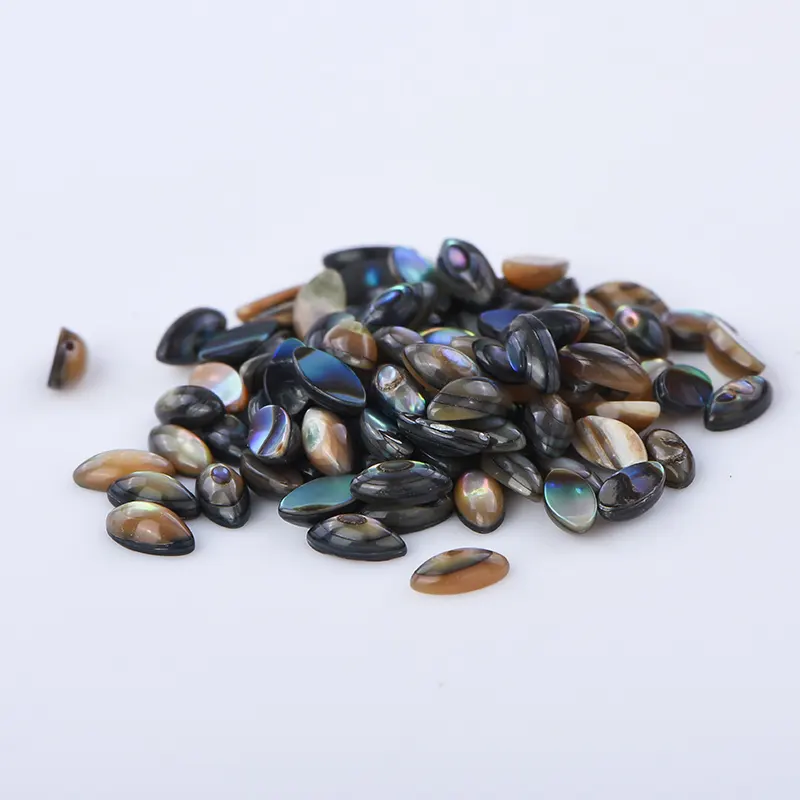 Pedras preciosas soltas para fazer joias, concha de abalone natural com fundo plano colorido de alta qualidade
