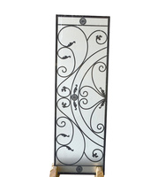 Verre de porte encastré, verre de porte en fer forgé, inserts de porte en verre avec un nouveau design