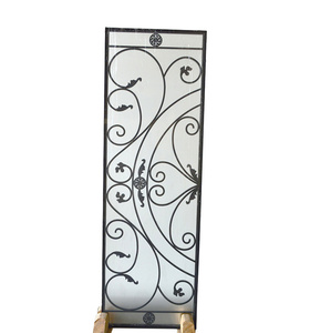 Verre de porte encastré, verre de porte en fer forgé, inserts de porte en verre avec un nouveau design - Product Image 3