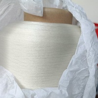 Fil de Soie 100% Naturel Blanc Mercerisé 20/22D pour Tricot Manuel, Tissage, Broderie et Couture