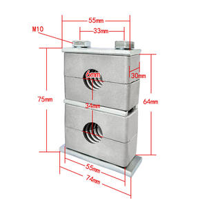 Klem pipa plastik pengunci cepat dua lubang logam ringan tunggal Universal dengan kelas berat. - Product Image 4