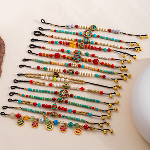 <span class=keywords><strong>Pulsera</strong></span> de Estilo Étnico para Mujer, Diseño Artesanal Nepalí Vintage, <span class=keywords><strong>Pulsera</strong></span> Creativa con Cuentas y Campanas de Estilo Tibetano - Product Image 4