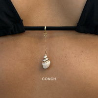 Construisez votre propre charme pour Bikini à la mode été accessoires breloques conque Puka soleil étanche or acier inoxydable femme bijoux
