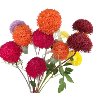 Fleur artificielle Jinxi, pompon coloré en forme de cône de pin à trois têtes, décoration de mariage, accessoires de photographie en extérieur, décoration intérieure - Product Image 4