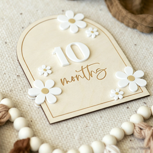 Cadeaux DIY pour fête prénatale et <span class=keywords><strong>anniversaire</strong></span>, accessoires photo <span class=keywords><strong>en</strong></span> forme d'arche florale, carte de jalons mensuels pour nouveau-né et nourrisson - Product Image 1