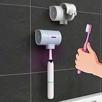Nuevo Esterilizador Portátil de Pared para Baño con Esterilización UVC LED de 15 Minutos y Secado por Aire para Cepillos de Dientes