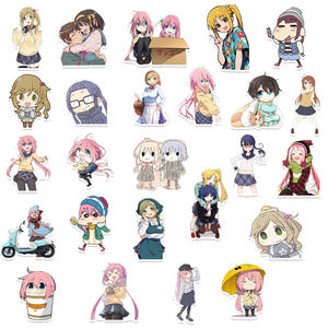 50 autocollants amusants d'anime Nadeshiko Kagamihara <span class=keywords><strong>Yuru</strong></span> Camp Laid Back Camp - Product Image 2