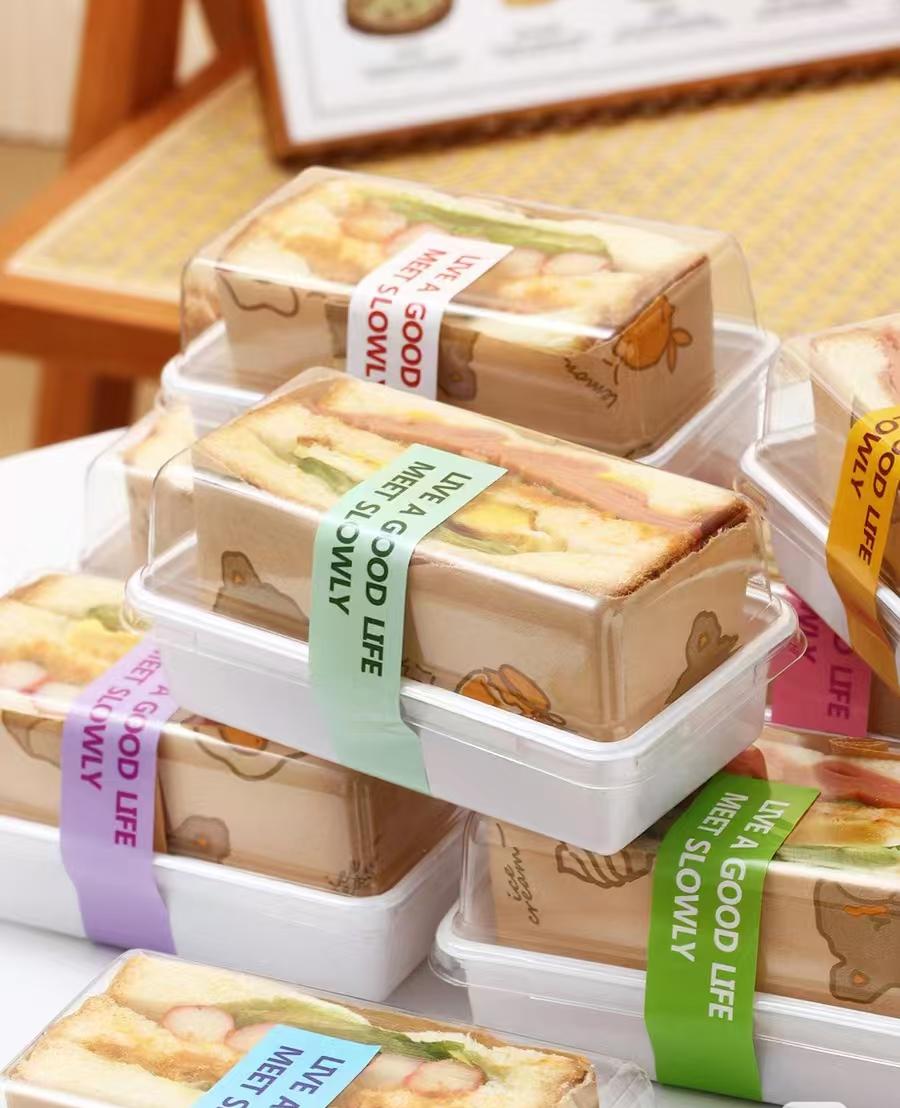 FACTORY PRICE Kraft Paper Sandwich Box with Window Biodegradable Plastic Packaging Hot Selling