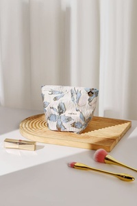 กระเป๋าเครื่องสำอางแบบซิปพับเก็บได้สำหรับเด็กผู้หญิง ลายแจ็คการ์ดด้ายทองสดใส ปรับแต่งได้  กระเป๋าคลัทช์พกพาความจุขนาดใหญ่ - Product Image 6