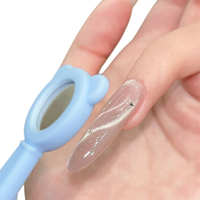 En gros, aimant pour nail art 6 en 1 en forme d'ours, à grille magnétique œil de chat, à trous creux, noir, puissant et durable, pour vernis gel œil de chat