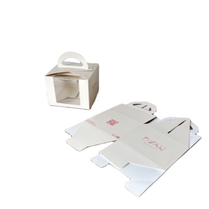 Tùy Chỉnh Duy Nhất Cupcake Hộp Với Xử Lý Rõ Ràng Cửa Sổ Tráng Miệng Bao Bì Hộp Cho Bánh Bánh Ngọt Cookie Quà Tặng Hiển Thị Và Takeaway - Product Image 6