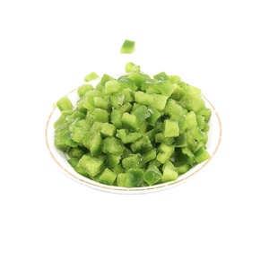 Dés de poivron vert congelés IQF de conservation stable Prix de légumes - Product Image 1