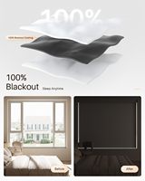 Store Enrouleur Intelligent Occultant pour Chambre à Coucher, Électrique avec Télécommande, Automatisation Solaire pour Stores Enrouleurs Intérieurs Motorisés