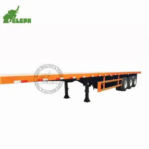 Vercoe 3 Axle Semi Trailer Good Price New 3 Axles 40 Tons 40ft Container Flatbed Trailer