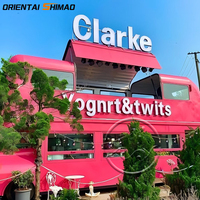 Grande cuisine complète sur deux étages, remorque-chariot mobile, camion-restaurant, bus alimentaire avec sièges