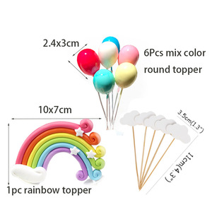 <span class=keywords><strong>Torta</strong></span> di cottura bandiera decorazione di compleanno matrimonio palloncini colorati grande nuvola arcobaleno <span class=keywords><strong>torta</strong></span> decorazione per ragazze <span class=keywords><strong>torta</strong></span> di compleanno - Product Image 3