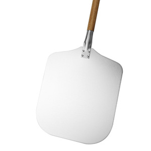 Pala para pizza de aluminio de 84,5x30,5 cm con mango de madera antideslizante para transferir pizza y pasteles - Product Image 3