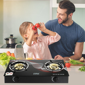 WinningStar Gas Hob ST-9668 Black Dual Burner 21 In Knob Control Liquefied Gas <b>Stove</b> - Product Image 2