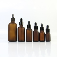 Flacon compte-gouttes en verre vide personnalisé avec logo pour sérum et huile – Vente en gros – Finition givrée mate, transparente, noire, ambre, verte, bleue