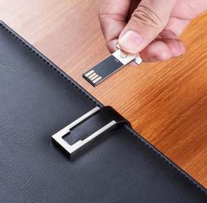 Libreta Inteligente Compacta de Tapa Blanda de Cuero Personalizable con Banco de Energía de 8000mAh y Memoria USB de 8GB con Cierre Magnético para Regalo - Product Image 4