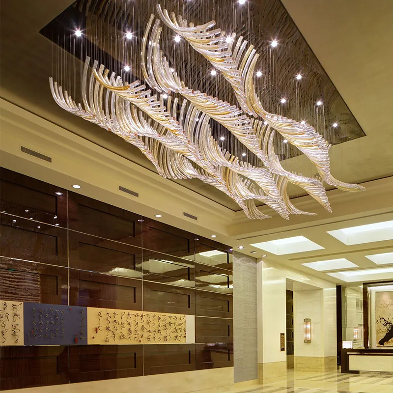 Guungen luzes pingentes personalizadas para lustre e amp para hotel lobby