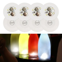 Bouteille de LED de Noël allume des sous-verres de boisson Flash Light Up Cup Coaster RGB