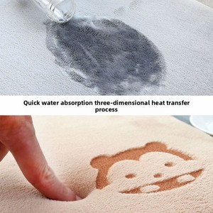 Tapis de sol semi-circulaire antidérapant à motif de dessin animé <span class=keywords><strong>pour</strong></span> salle de bain, entrée, chambre à coucher, <span class=keywords><strong>porte</strong></span> - Lavable en machine - Product Image 4