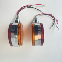 Feu arrière circulaire double face à 48 LED 12V 500LM en plastique pour remorque, feux arrière de voiture pour camion, accessoires automobiles en stock