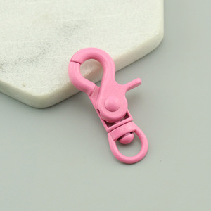 Porte-clés en métal 43 mm avec boucle en forme de tête de chien, finition peinture cuite, pendentif de sac, accessoire de bijouterie DIY - Product Image 4