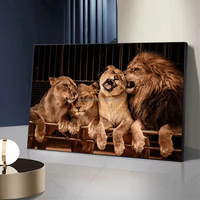 Lion moderne maison mur art décoration cristal porcelaine peinture impression affiche murale décoration intérieure